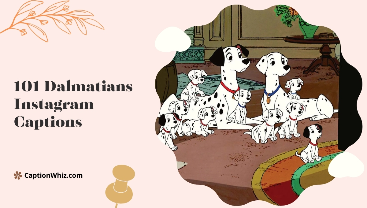 200+ Creative Instagram Captions Inspired by 101 Dalmatians 16 101 Dalmatians Instagram Captions2