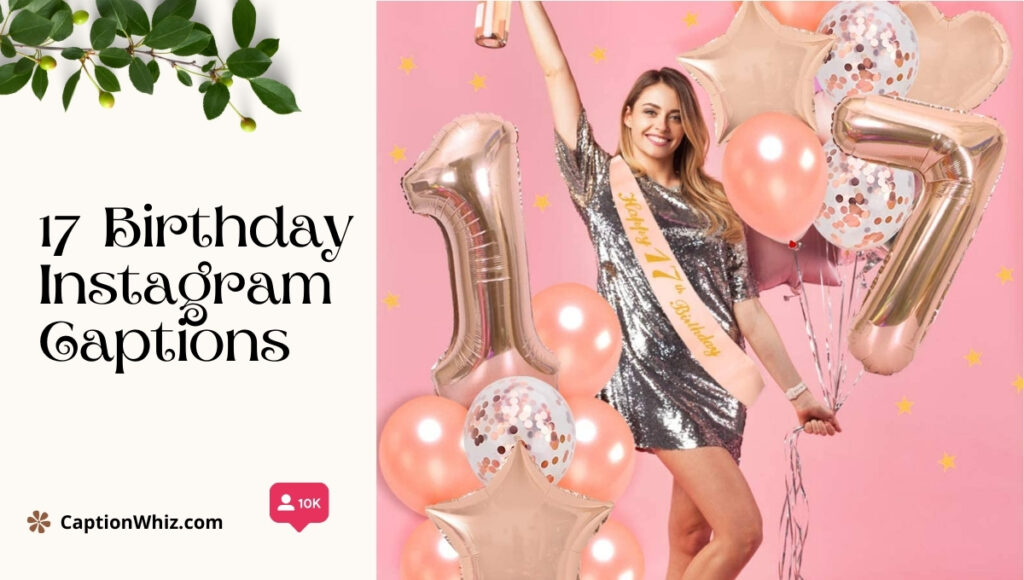 135+ Fun and Fabulous 17 Birthday Instagram Captions to Shine Bright