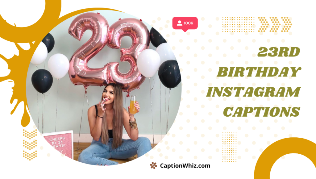123+ 23rd Birthday Instagram Captions Shine And Smile