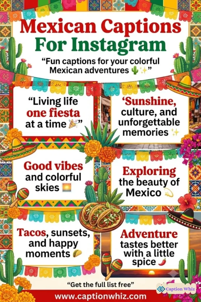 Spice Up Your Instagram With 123+ Mexican Captions For Instagram And Quotes Magic