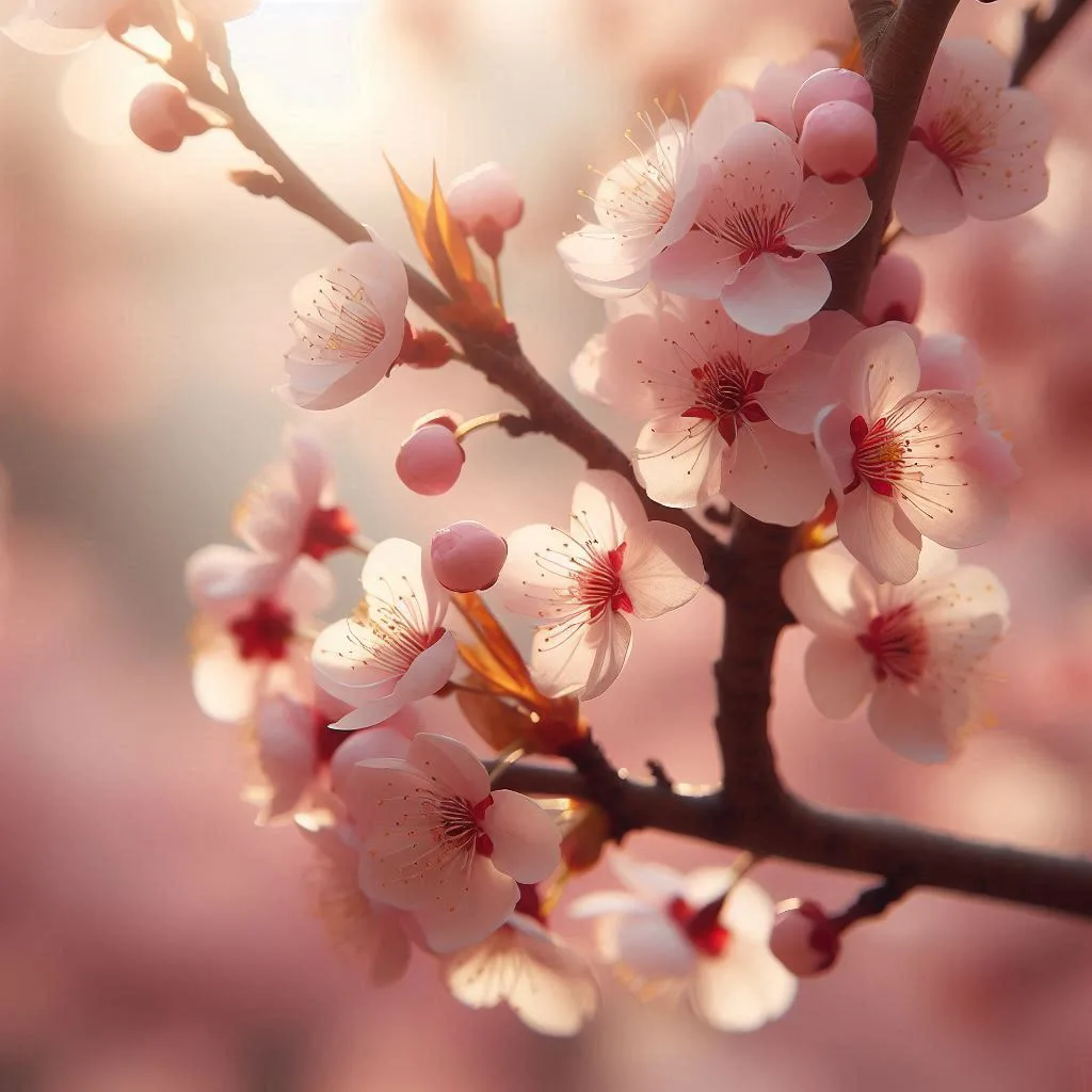 Romantic Cherry Blossom Captions for Lovebirds