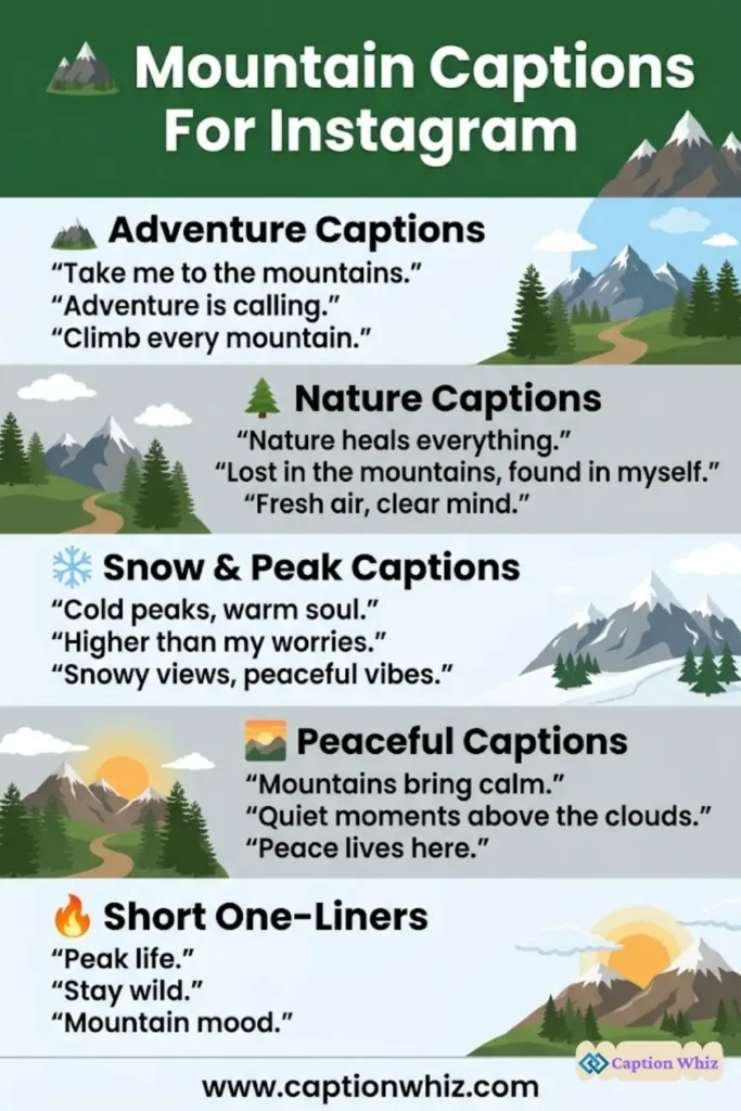 143+ Inspiring Mountain Captions For Instagram and Quotes to Ignite Your Adventure