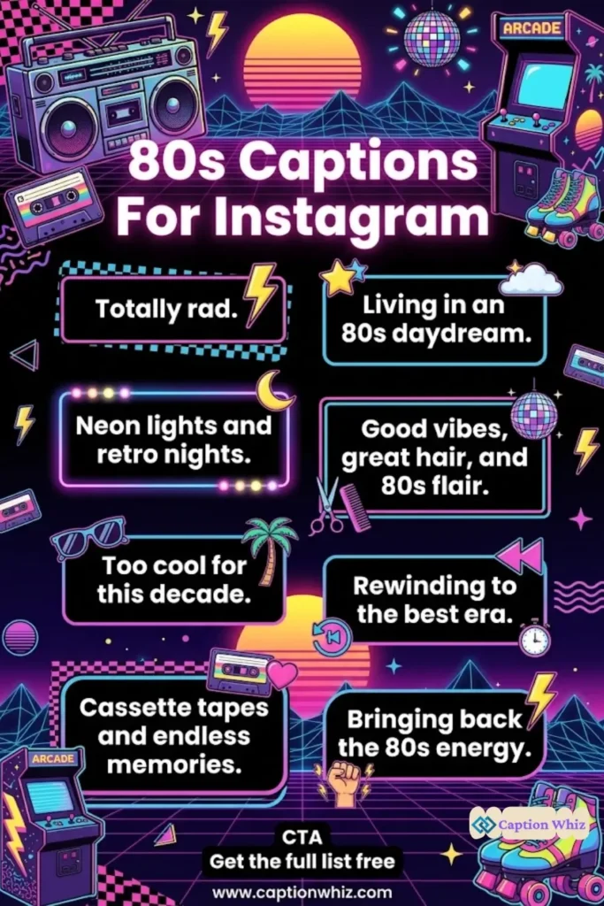 Retro Vibes and 143+ 80s Captions For Instagram That Spark Joy