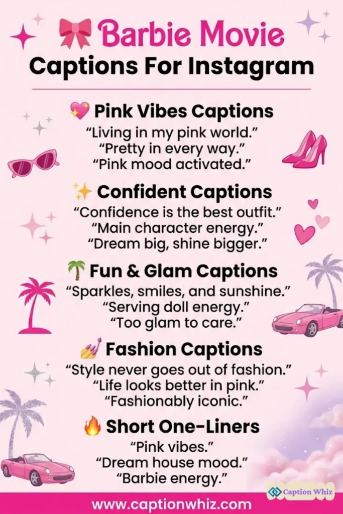 147+ Magical Barbie Movie Captions For Instagram and Quotes to Shine Bright