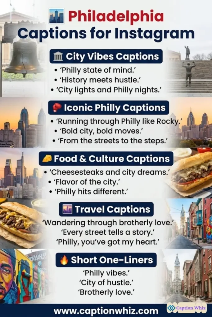153+ Top Philadelphia Captions For Instagram That Capture the City&rsquo;s Charm and Vibe