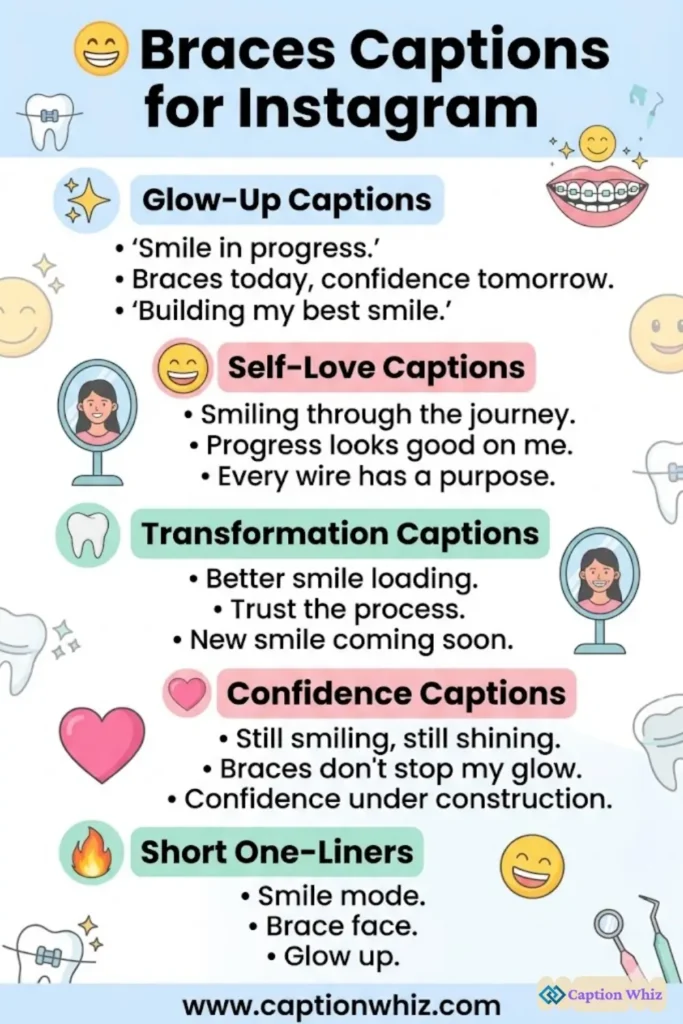 Smile Bright with 147+ Fun Braces Captions For Instagram and Quotes That Shine