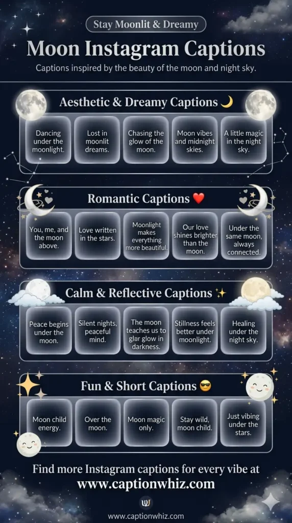 145+ Best Moon Captions For Instagram That Shine Bright in Your Feed