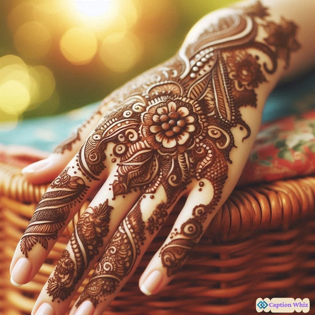 Creative Mehndi Captions With Heartfelt Quotes