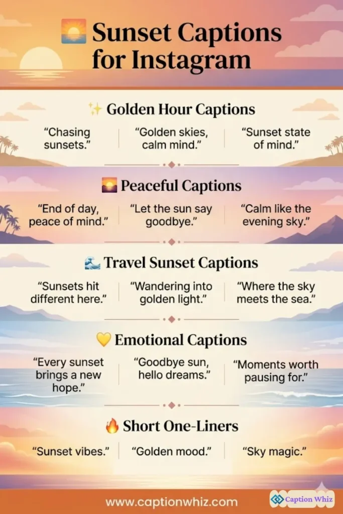 127+ Stunning Sunset Captions For Instagram That Will Inspire Your Followers Quotes