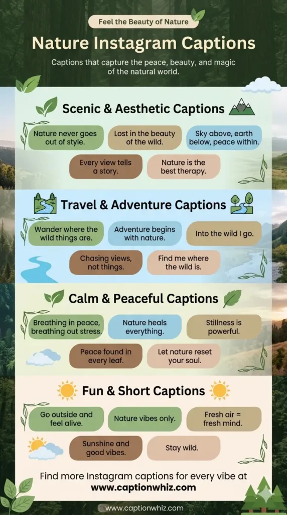 Nature Captions For Instagram That Spark Joy 147+ Times Over