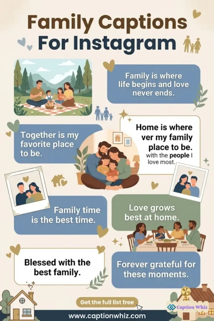 Cherish Every Moment with 123+ Heartwarming Family Captions For Instagram and Quotes in 2026