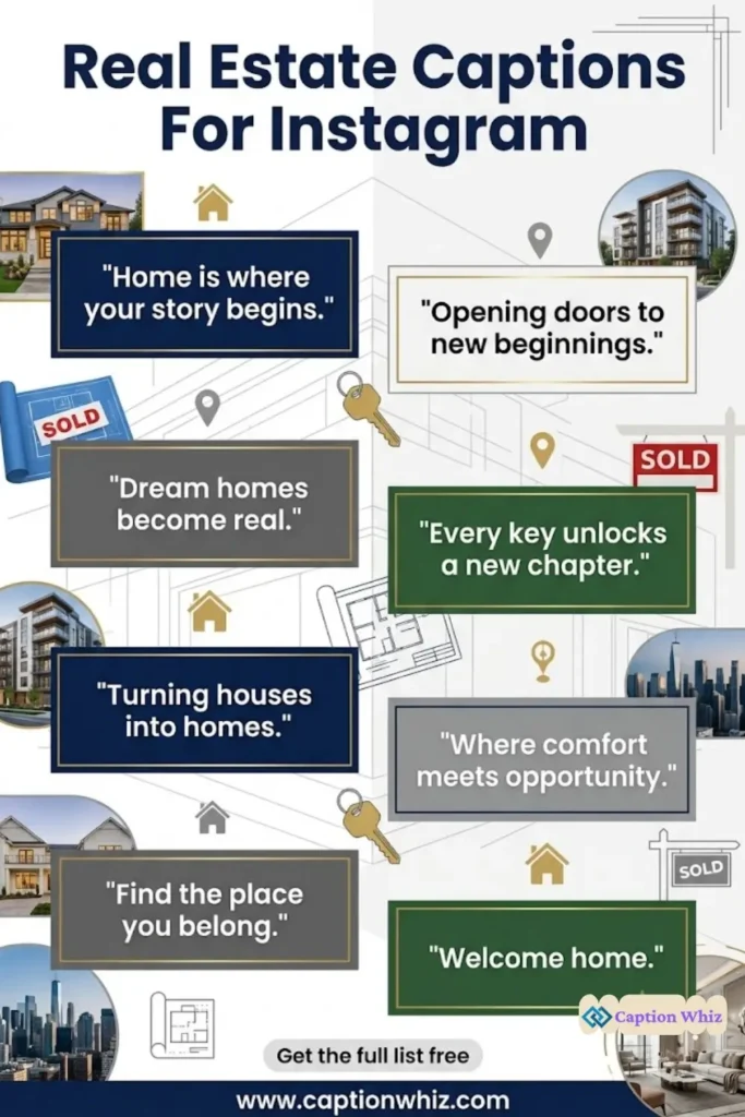 135+ Essential Real Estate Captions For Instagram That Inspire Engagement and Quotes
