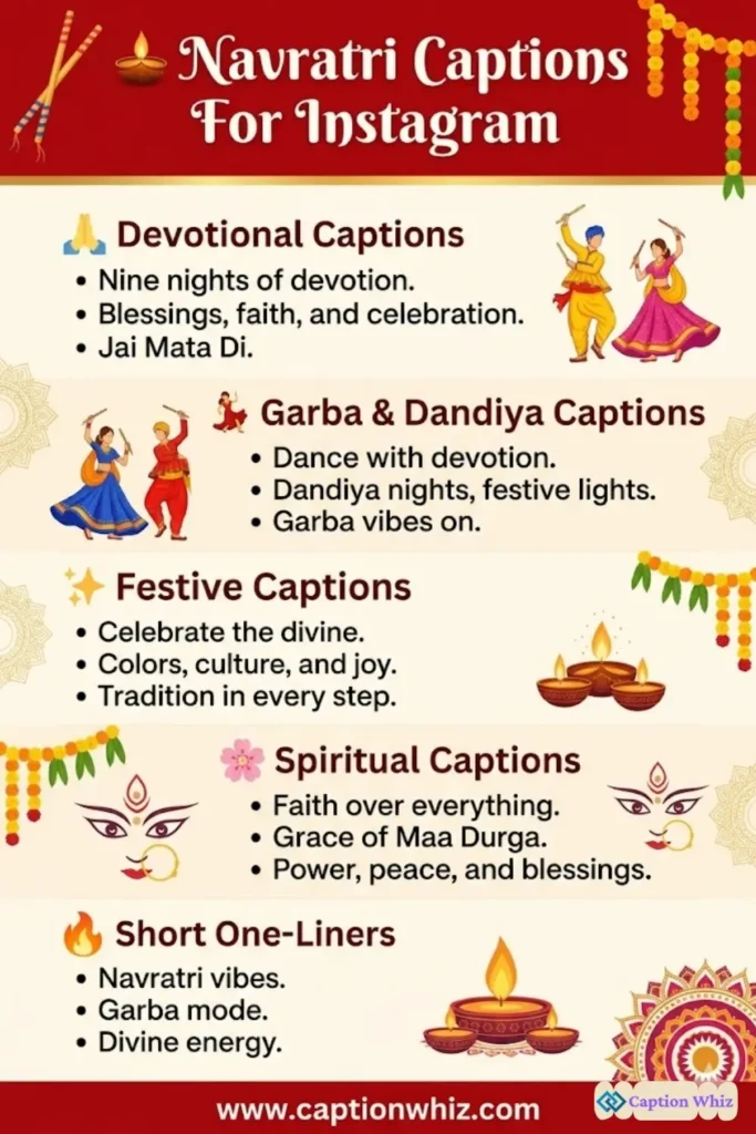 125+ Best Navratri Captions For Instagram to Celebrate the Spirit of Festivity