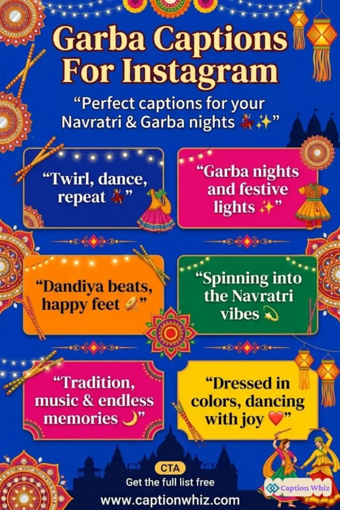 137+ Vibrant Garba Captions For Instagram and Quotes to Celebrate Your Spirit