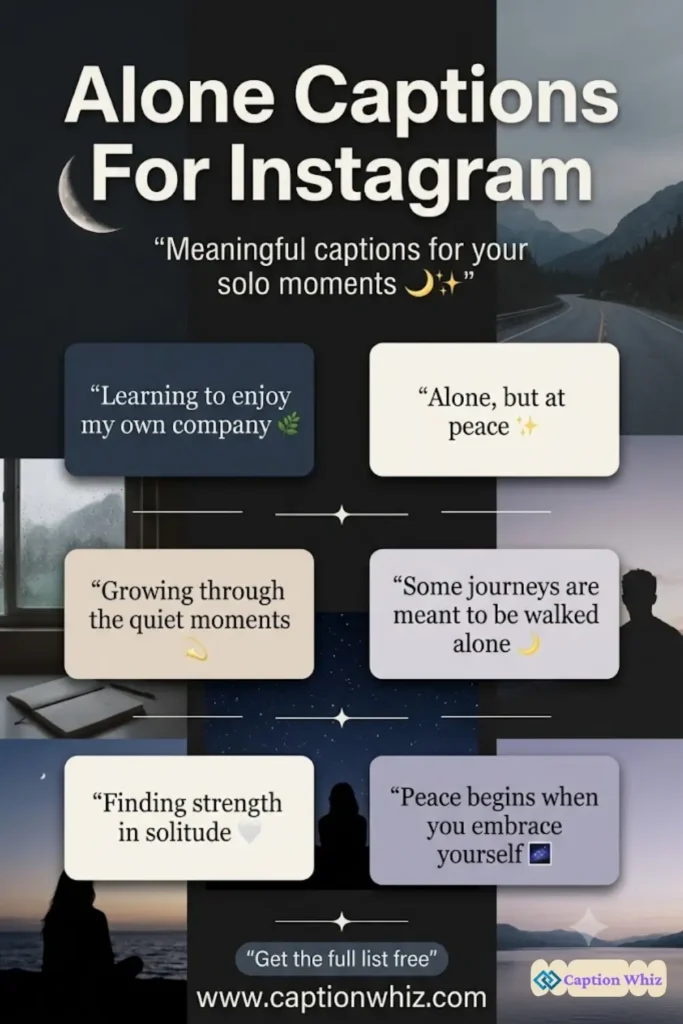 143+ Top Alone Captions For Instagram to Inspire Your Solo Adventures and Reflections