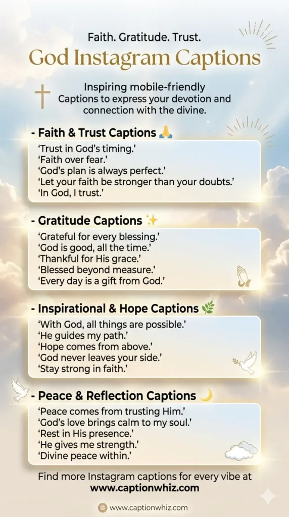 125+ Inspiring God Captions For Instagram and Quotes to Brighten Your Feed