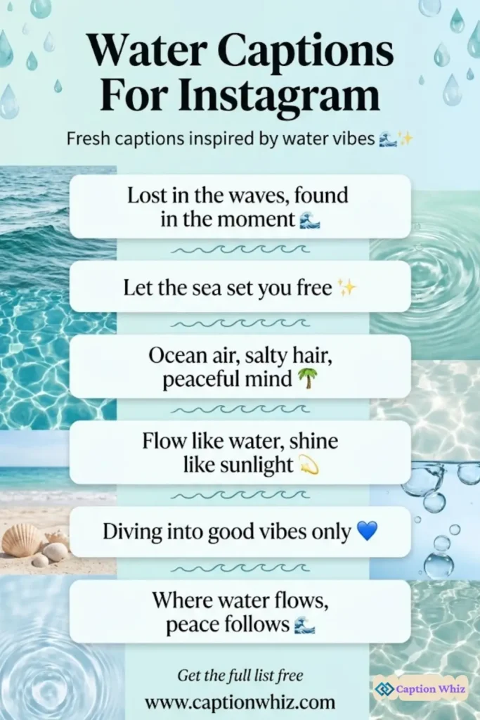 147+ Top Water Captions For Instagram That Make a Splash in Your Feed