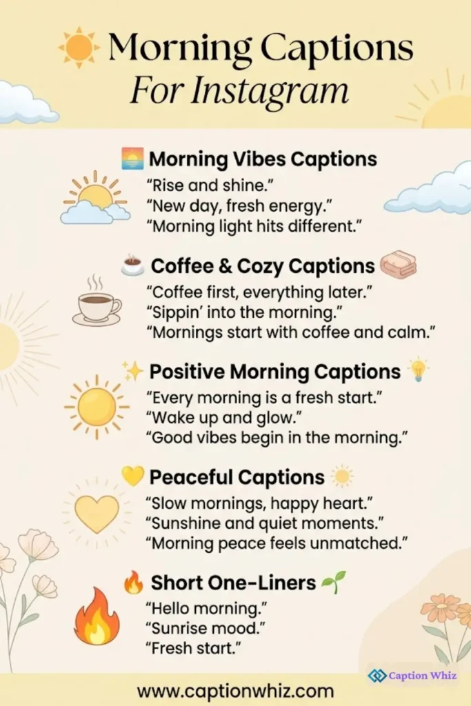 129+ Inspiring Morning Captions For Instagram and Quotes That Spark Joy and Motivation Quotes