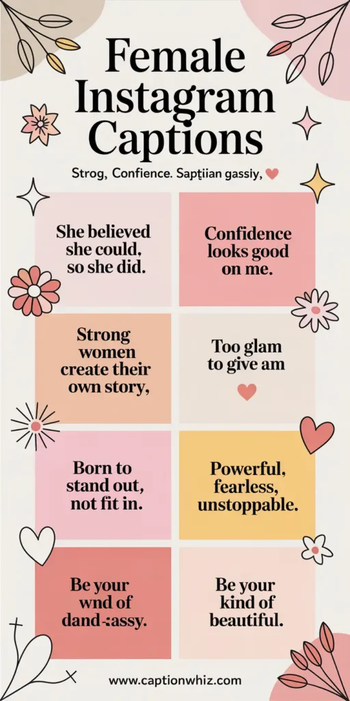 129+ Empowering Female Captions For Instagram and Inspiring Quotes to Shine Bright