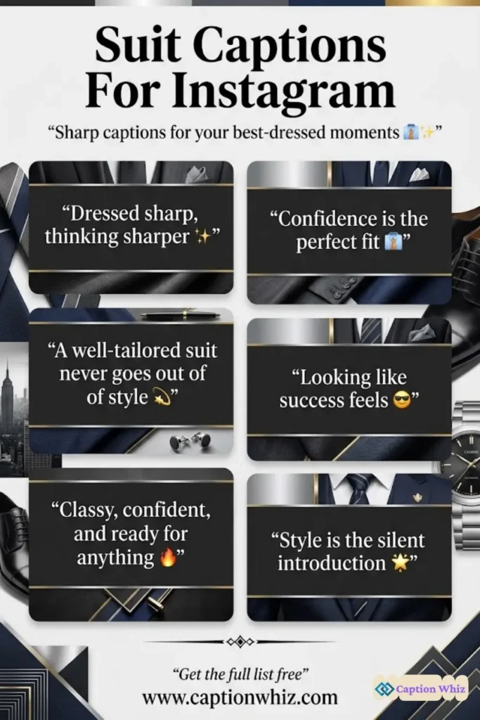 123+ Stunning Suit Captions For Instagram and Quotes to Impress Your Followers
