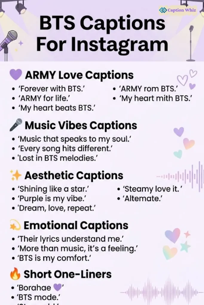 123+ Inspiring BTS Captions For Instagram and Quotes to Spark Your Creativity