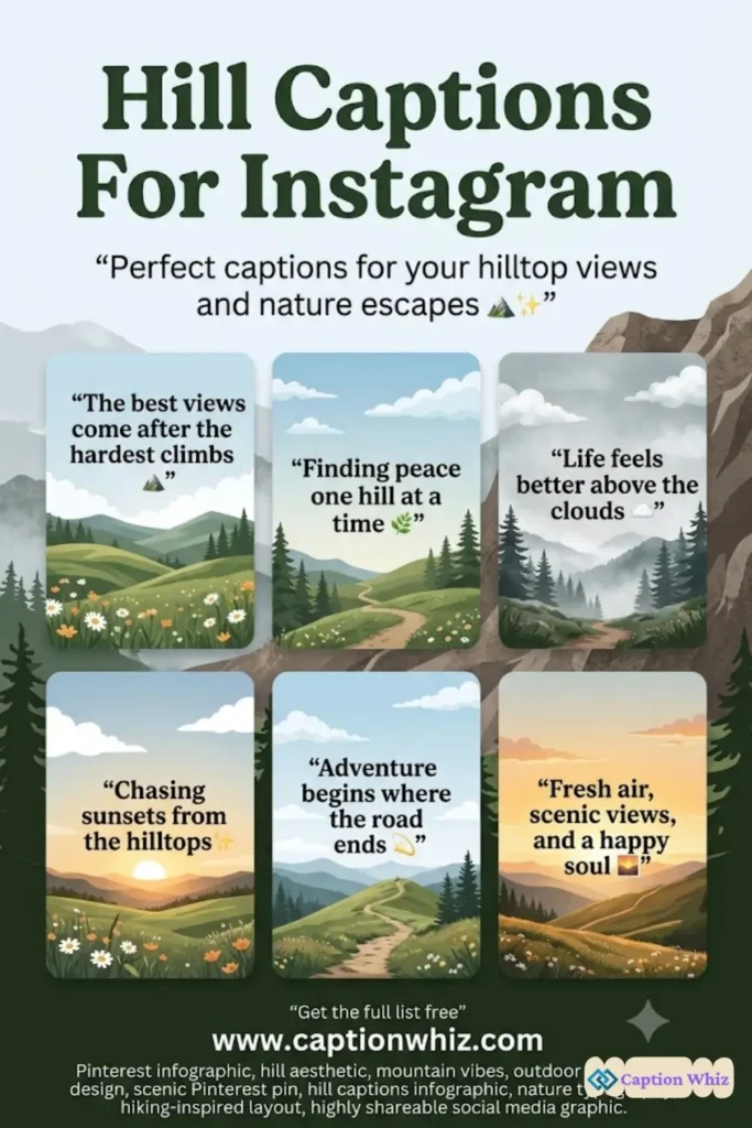 Charming Hill Captions For Instagram to Inspire 125+ Moments of Joy