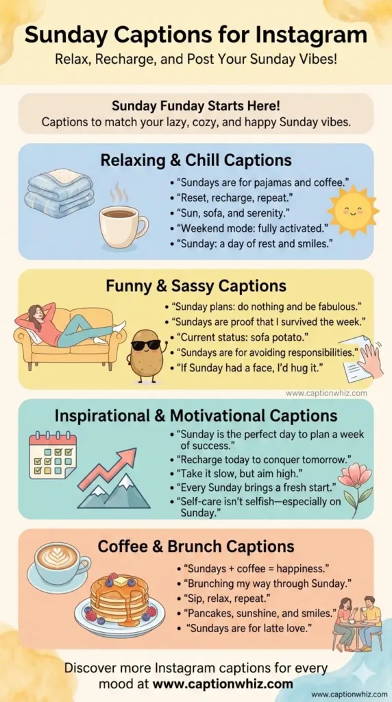 153+ Top Sunday Captions For Instagram to Brighten Your Weekend Vibes