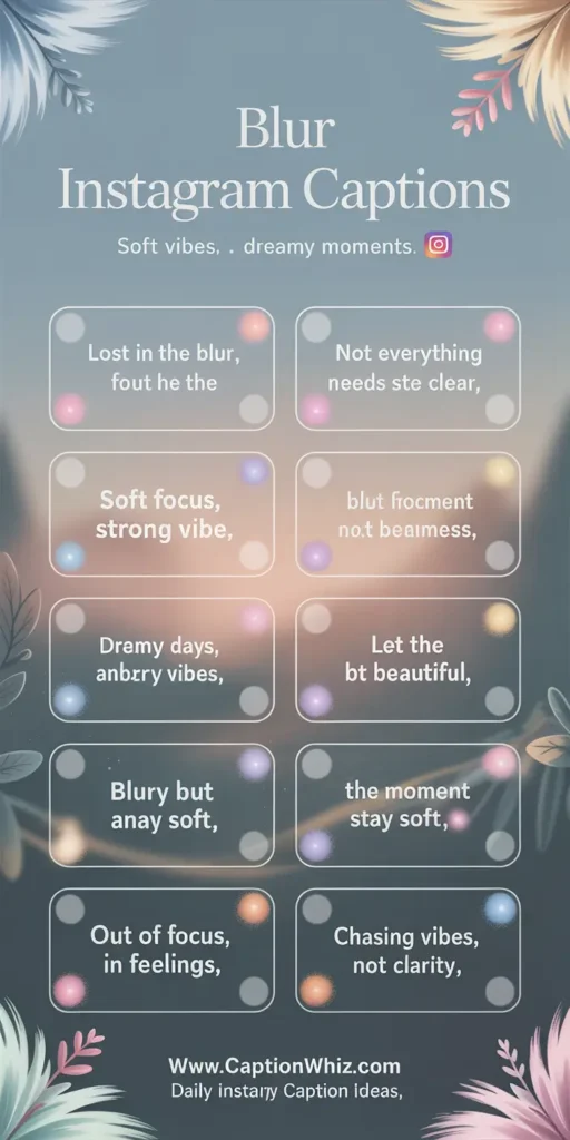 145+ Essential Blur Captions For Instagram and Quotes That Boost Engagement Instantly
