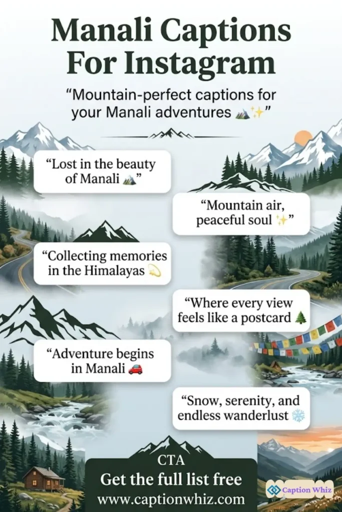 157+ Top Manali Captions For Instagram That Capture the Magic of the Mountains