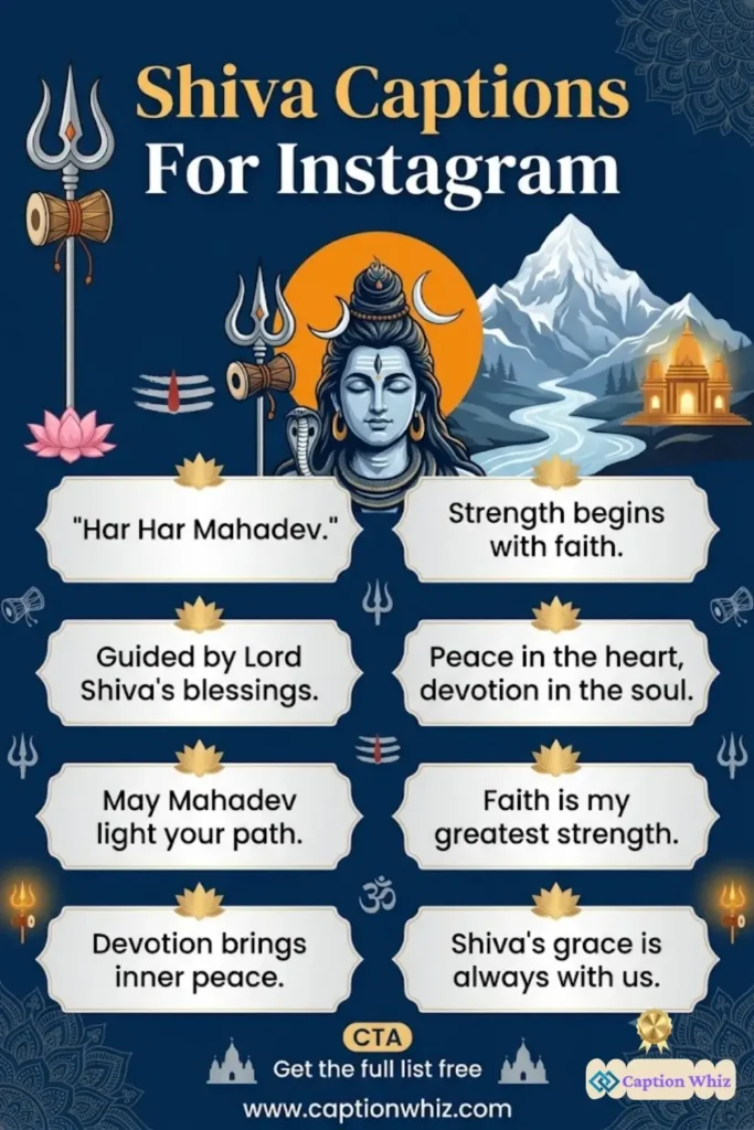 129+ Inspiring Shiva Captions For Instagram and Quotes to Ignite Your Spirit in 2026