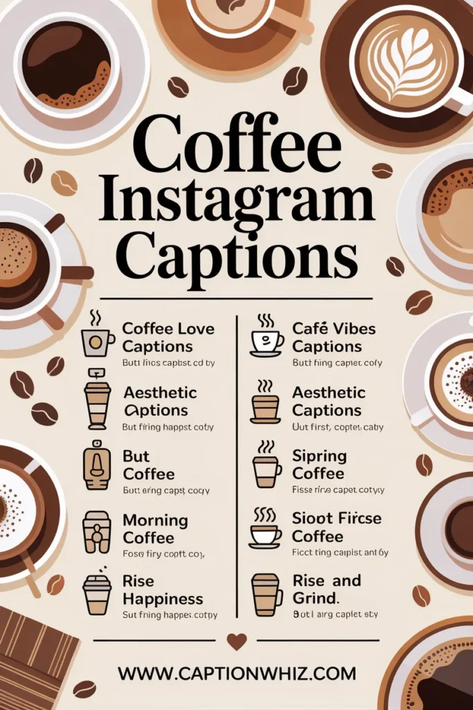 125+ Energizing Coffee Captions For Instagram and Quotes to Brew Your Inspiration