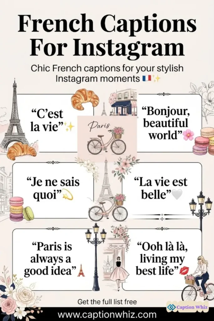 129+ Inspiring French Captions For Instagram and Quotes to Spark Creativity