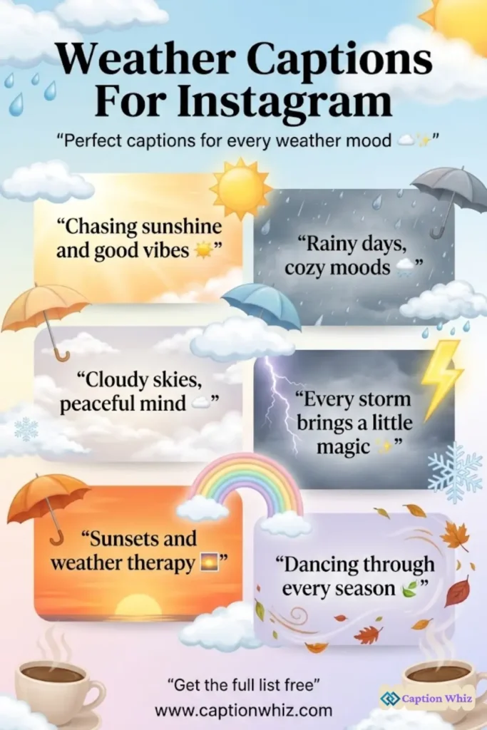135+ Inspiring Weather Captions For Instagram and Quotes to Brighten Your Feed