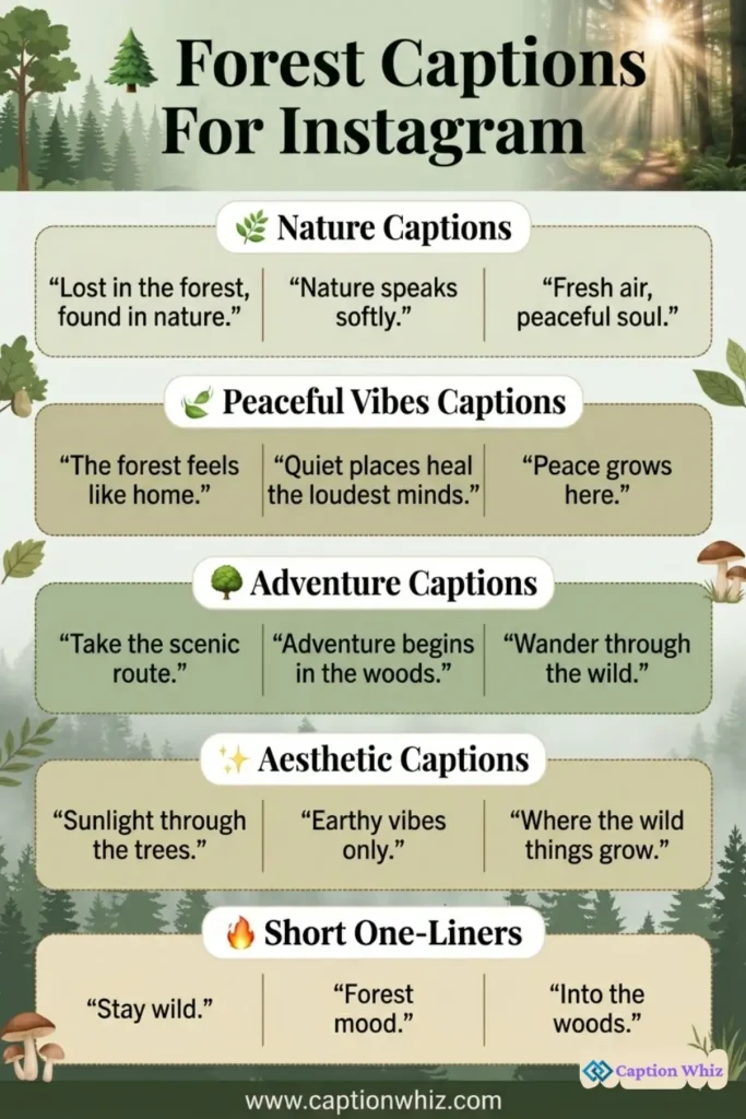 125+ Inspiring Forest Captions For Instagram and Quotes to Share Your Love for Nature