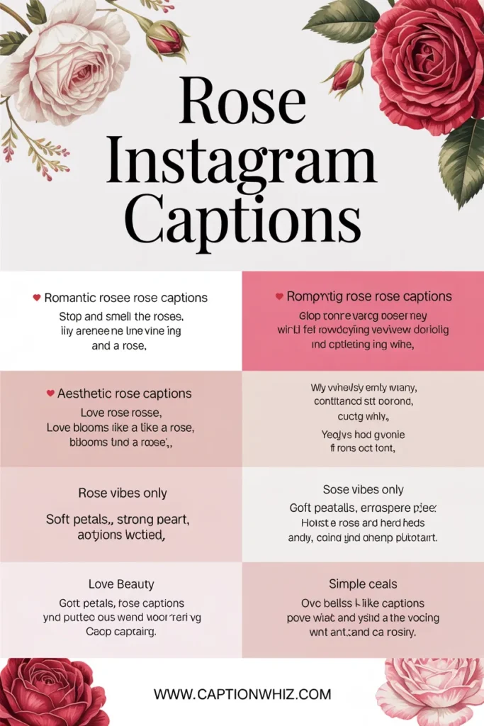 Blooming Beauty: 135+ Rose Captions For Instagram And Quotes That Inspire Love