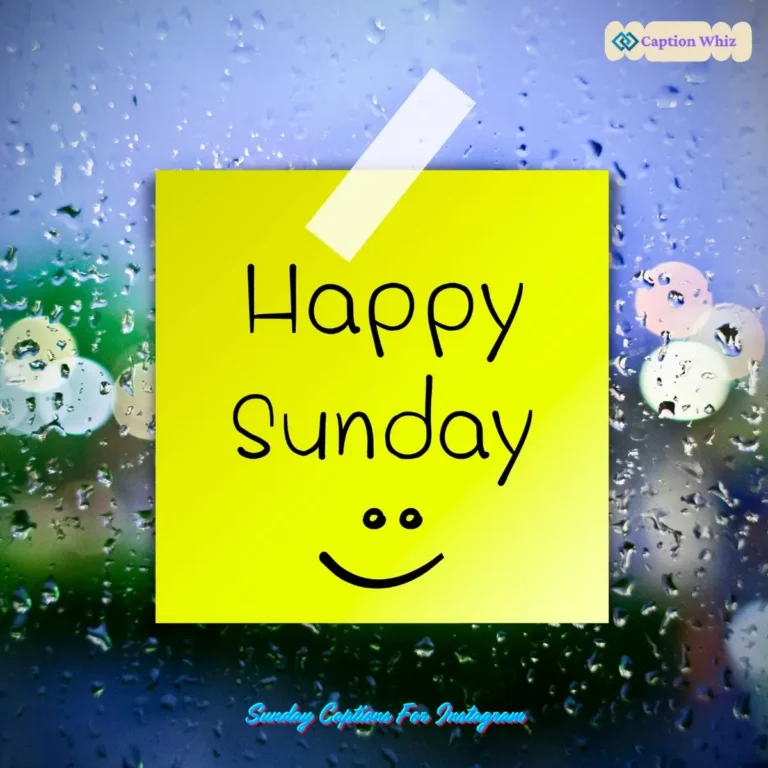 Sunday Captions For Instagram