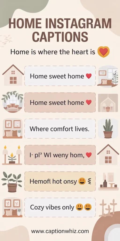 145+ Inspiring Home Captions For Instagram and Quotes to Brighten Your Feed