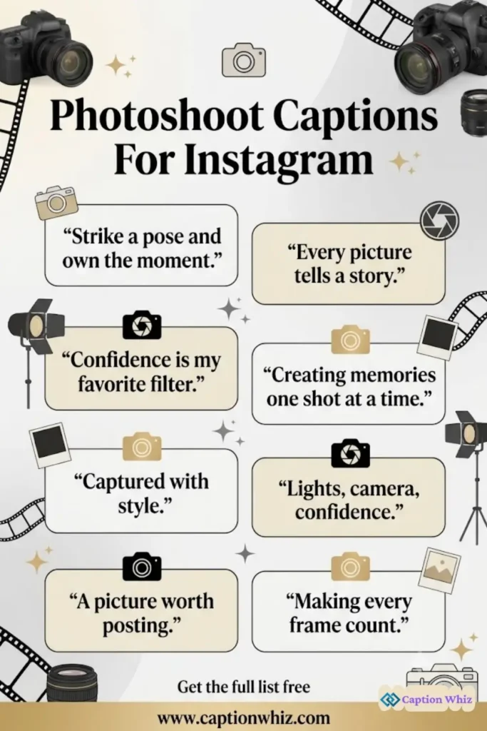 135+ Best Photoshoot Captions For Instagram & Quotes That Will Make Your Moments Shine in 2026