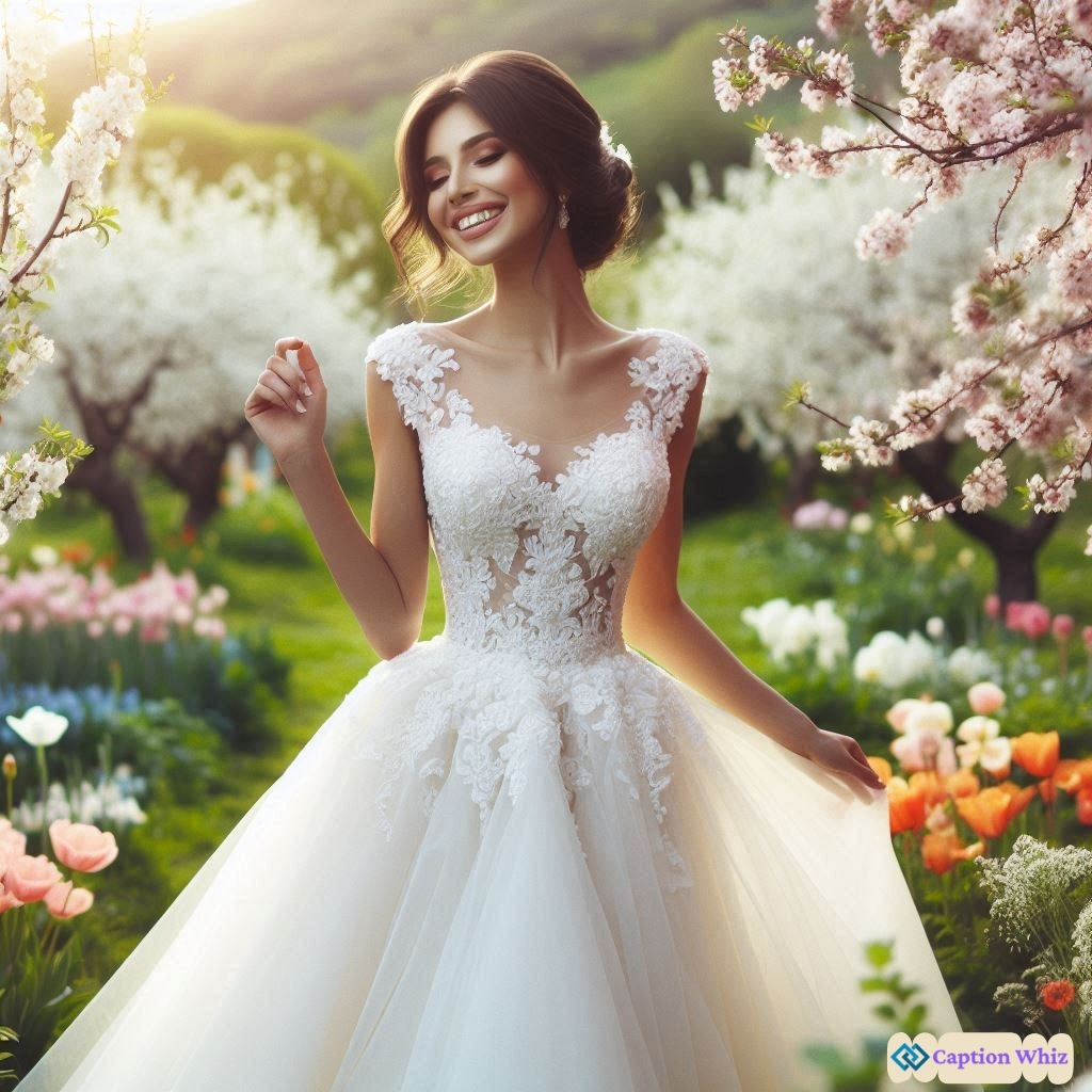 Whimsical Wedding Dress Captions For Your Fairytale Moment