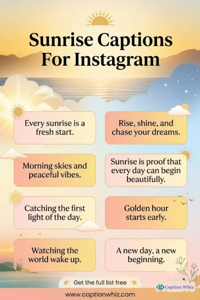 125+ Top Sunrise Captions For Instagram to Brighten Your Morning Vibes