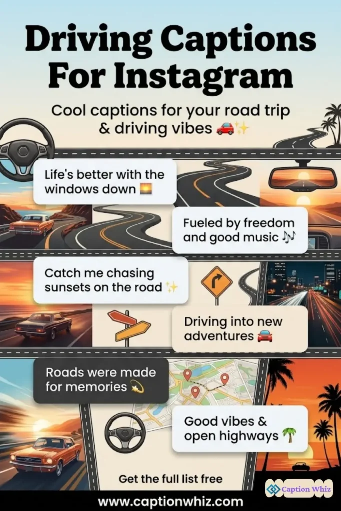 125+ Inspiring Driving Captions For Instagram and Quotes to Fuel Your Adventure