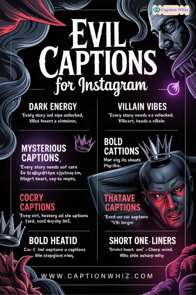 139+ Wickedly Fun Evil Captions For Instagram and Quotes to Spice Up Your Feed