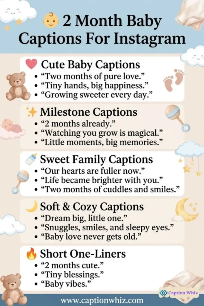 125+ Adorable 2 Month Baby Captions For Instagram and Quotes That Melt Hearts