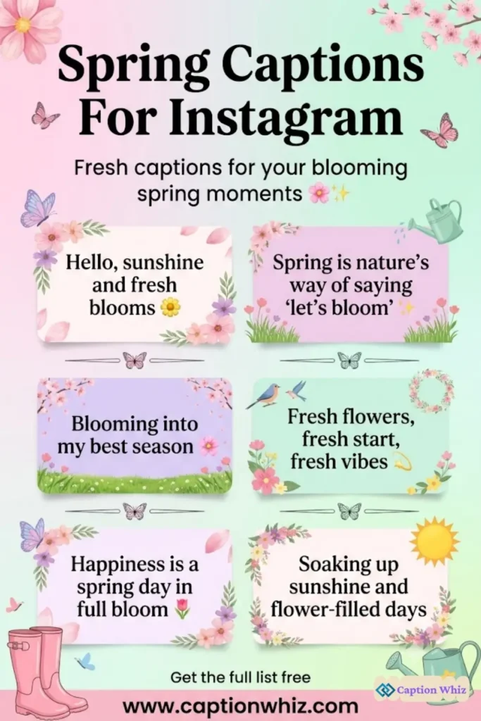 135+ Vibrant Spring Captions For Instagram and Inspiring Quotes to Brighten Your Feed