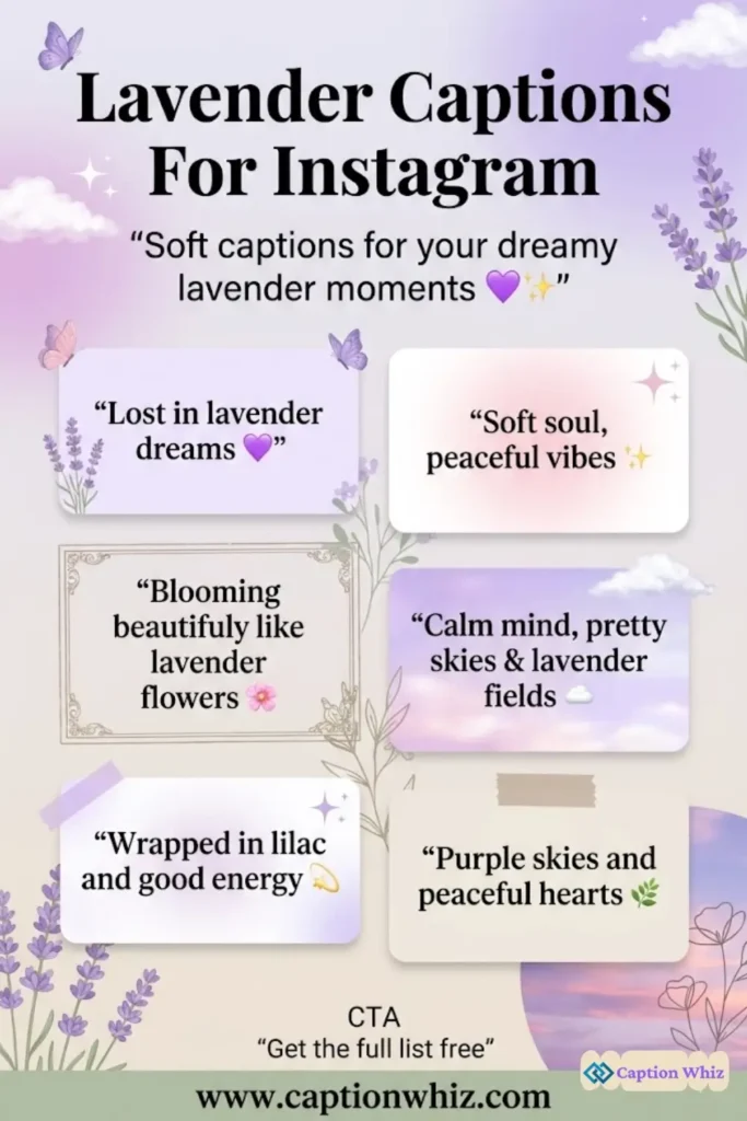 129+ Enchanting Lavender Captions For Instagram and Quotes to Brighten Your Feed