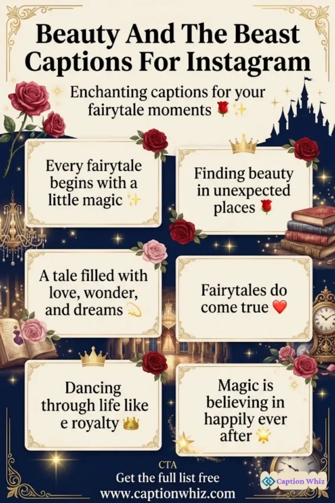 125+ Magical Beauty And The Beast Captions For Instagram and Quotes to Enchant You