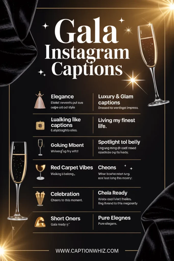 149+ Magical Gala Captions For Instagram and Inspiring Quotes for Every Occasion