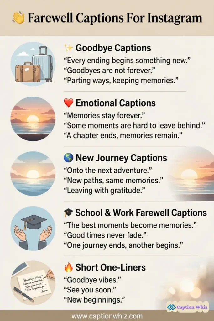 147+ Heartfelt Farewell Captions For Instagram and Quotes to Cherish Memories