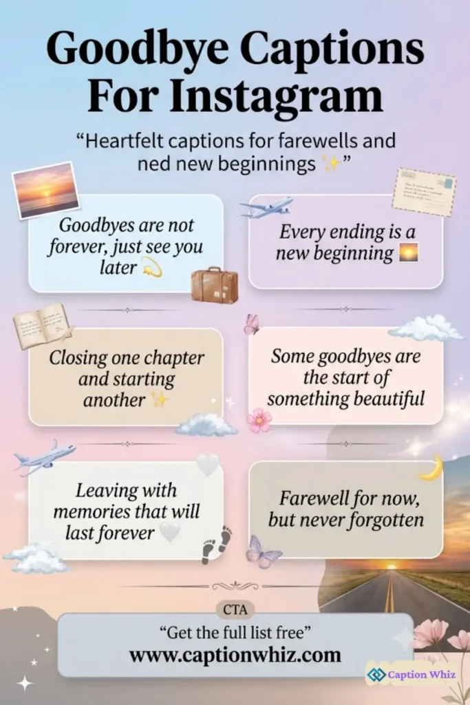 145+ Powerful Goodbye Captions For Instagram and Heartfelt Quotes to Share