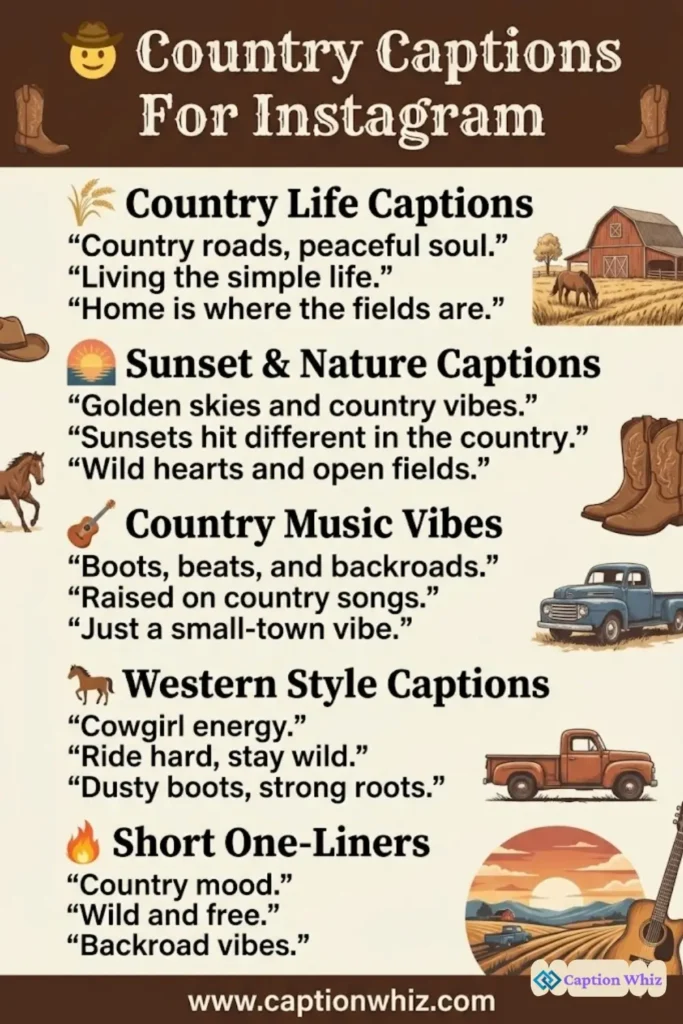 143+ Vibrant Country Captions For Instagram and Quotes to Inspire Your Adventures